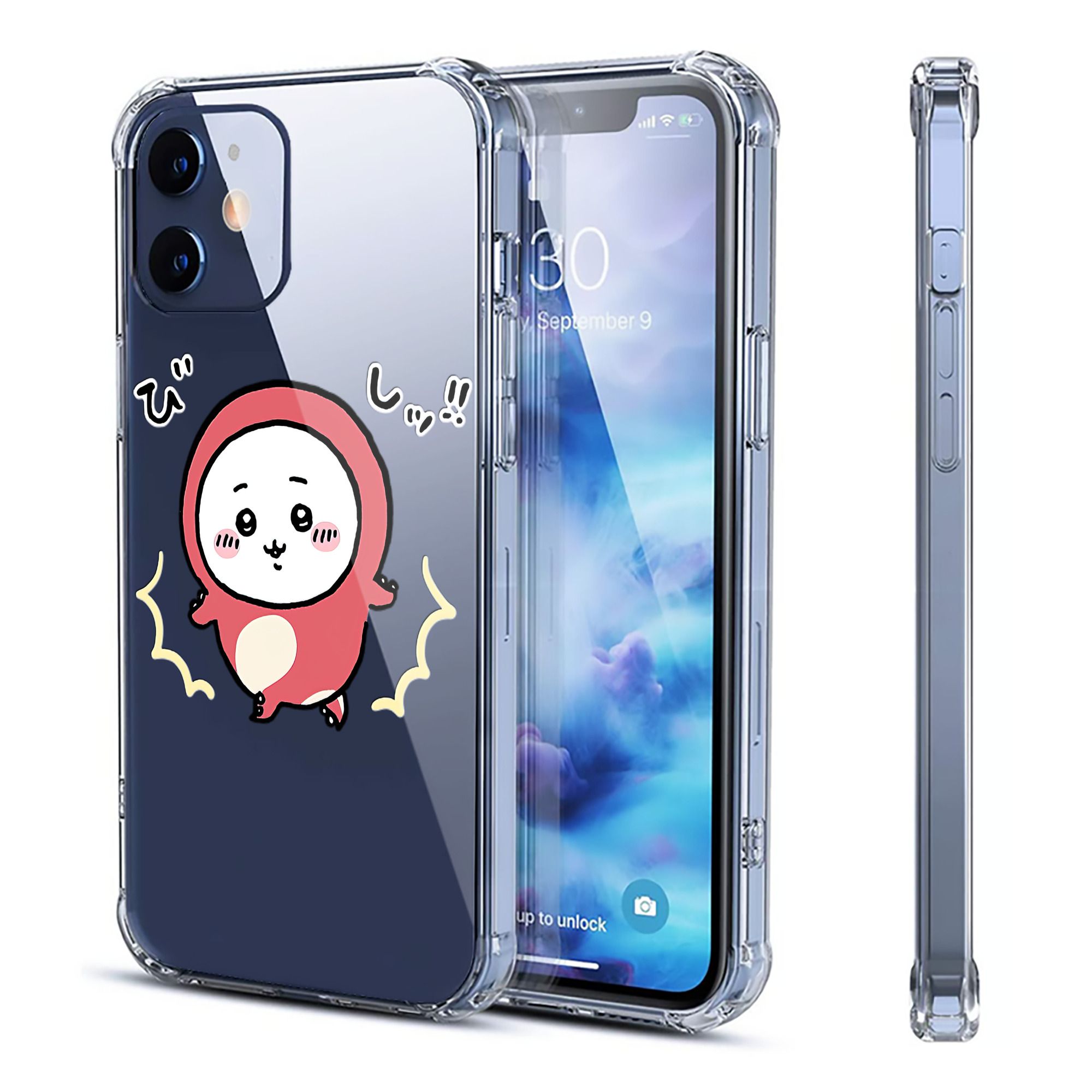 （画像用） ちいかわ ちいかわ Chii-kawa chiikawa 【iPhone 12シリーズ対応】透明スマホケース（クリアソフトケース）